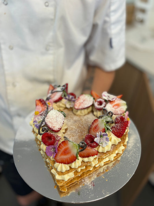Millefoglie Heart Cake